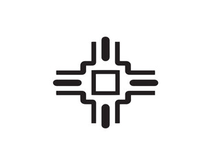 Elegant photo collage template design with minimalist line details