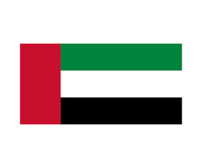 United arab emirates UAE flag illustration on transparent background. 

