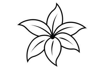 tropical flower vector line art flower silhouette