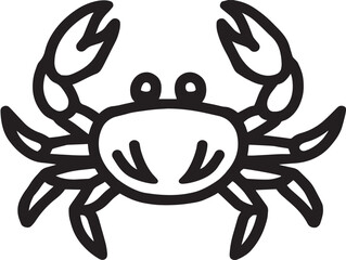 Elegant sea creature design in minimalist outline style