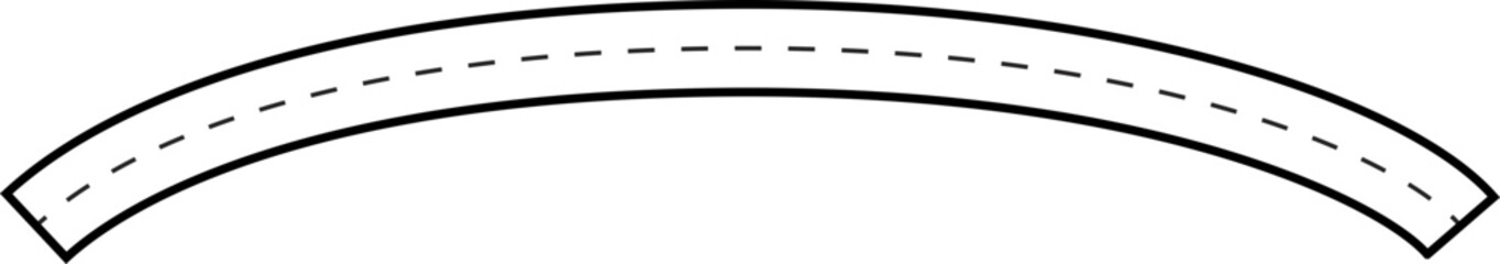 Curved Tracing Line Road Route Illustration
