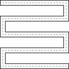 Kids Maze Tracing Line Road Route Illustration