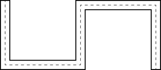Zigzag Doodle Tracing Line Road Route Illustration