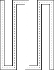 Zigzag Doodle Tracing Line Road Route Illustration