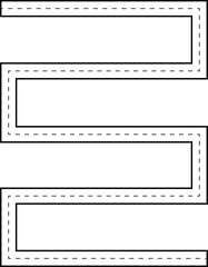 Zigzag Doodle Tracing Line Road Route Illustration