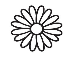 Minimalist floral symbol in beautiful contemporary line art