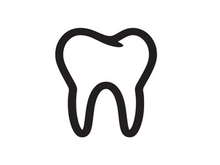 Elegant dentistry symbol illustration in minimalist healthcare design