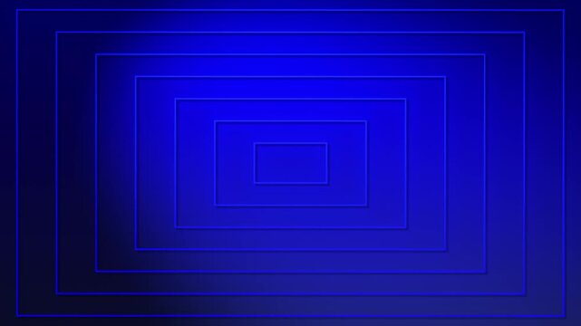 Concentric rectangles that create a blue tunnel effect.
