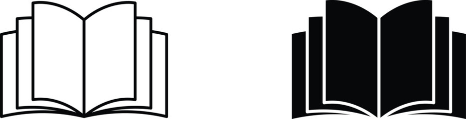 book icon vector graphic illustration  with white background flat hand made icon fill icon .