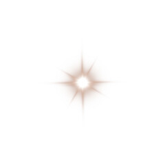 Shiny Chocolate Brown Star Light Flare. Chocolate Brown Glow Sparkle Effect for Magic Design Elements