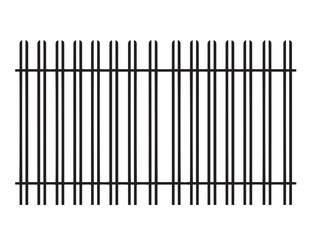 Modern minimalist fence structure illustration in stylish vector style