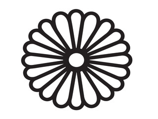 Beautiful flower illustration in elegant minimalist vector line art