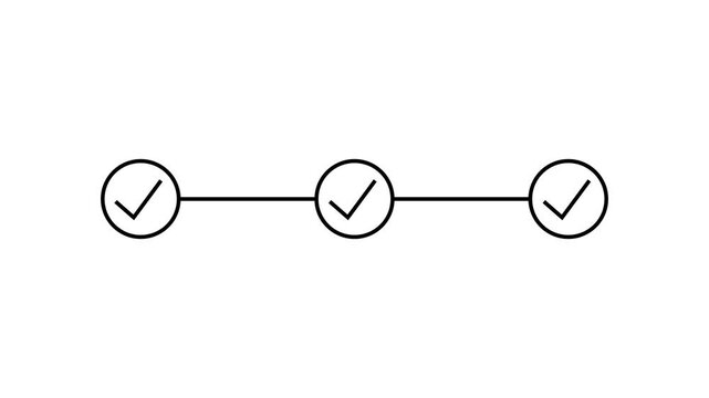 Progress checkpoints and clean minimalist with success concept.