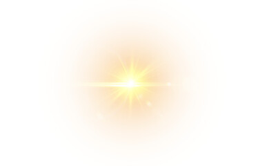 Abstract glowing sun rays with soft radiant beams and warm yellow light.
