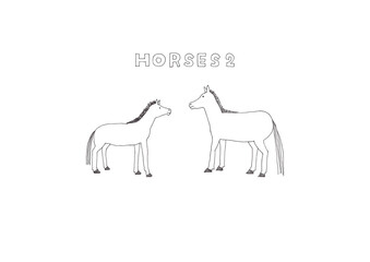 馬の手描きイラスト2