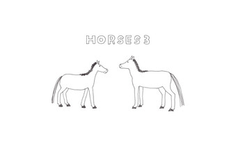 馬の手描きイラスト3