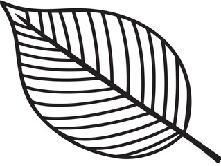 Simple modern leaf design icon in refined vector style