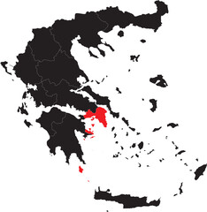  Attica Region on Map of Greece