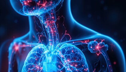 Explore the human body's inner workings with a vibrant anatomical illustration, perfect for medical education and scientific presentations about internal systems