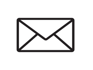 Classic mail envelope icon in elegant clean vector line art