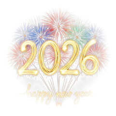 Sparkling 2026 happy new year fireworks display festive celebration image