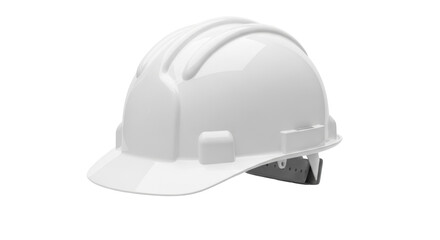Isolated hard hat or safety helmet for construction and industrial workplace protection
