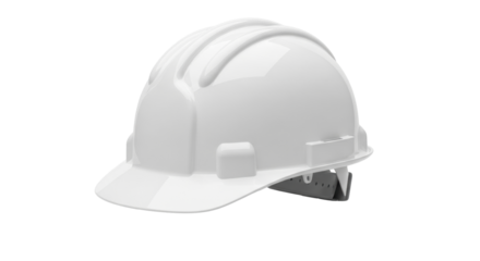 Isolated hard hat or safety helmet for construction and industrial workplace protection