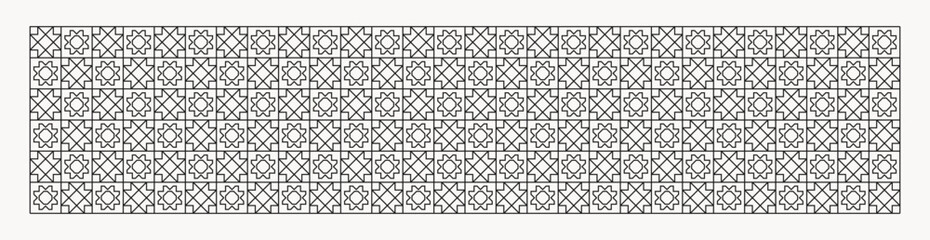 Geometric shapes line pattern background in black and white shades for wall décor, textiles, interior design and more.