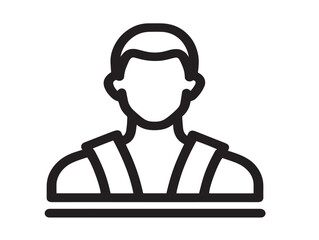 Relaxing spa massage icon drawn in minimalist vector style