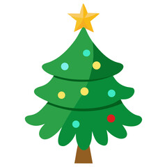christmas tree vector illustration