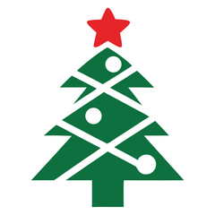 christmas tree vector illustration