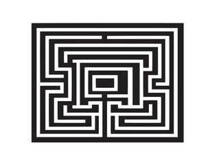 Intricate labyrinth maze design in modern minimalist style