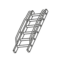 Illustration of a Ladder with Steps and Handrails.