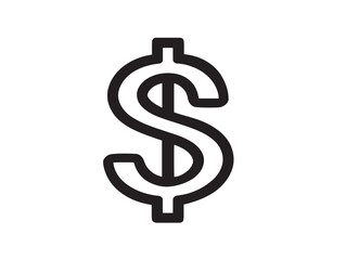 Financial money icon with clean minimalist vector drawing