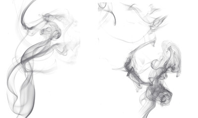 Abstract smoke wisps isolated on transparent background new image