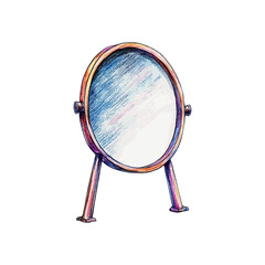 mirror hand drawn illustration