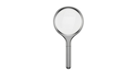 Isolated tool for zoom and visual exploration, silver magnifier for close observation