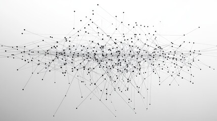 Network structure of interconnected nodes representing complex data visualization in a digital environment
