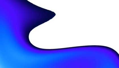 Blue minimal wavy lines abstract futuristic tech background. Overlay blue gradient PNG digital banner design concept illustration