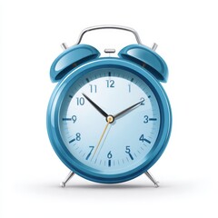 Stylish Blue Clock Icon for App and Web. Perfect for Alarm and Appointment Themes