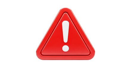 Red Warning Exclamation Mark - Danger & Alert Icon for Safety & Errors in PNG