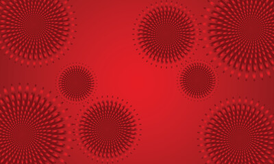 Luxury abstract red color flower background design