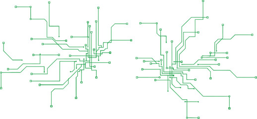 green tech circuit vector design for innovative branding digital networks and futuristic concepts
