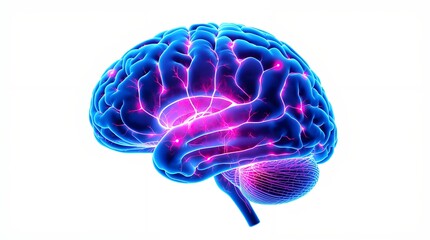 High-resolution View of a Human Brain With Vibrant Colors