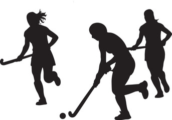 Silhouette of a hockey player in action with stick and puck.

A black silhouette of a hockey player in a dynamic pose, stick raised, with a puck at their feet on a white background.
