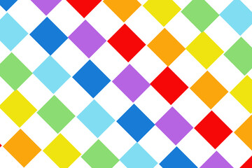 Rainbow chequerboard pattern. Seamless vector ombré design suitable for fashion, home decor and stationary.