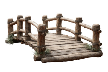 Naklejka premium Rustic wooden garden bridge