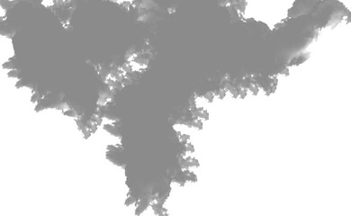 Obraz premium Abstract grey cloud smoke formation with wispy tendrils evoking a mystical atmosphere cloud, smoke,