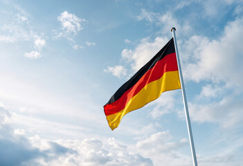 flag of germany in the sky render