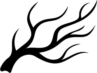 Scary tree silhouettes on the white background. Vector illustration